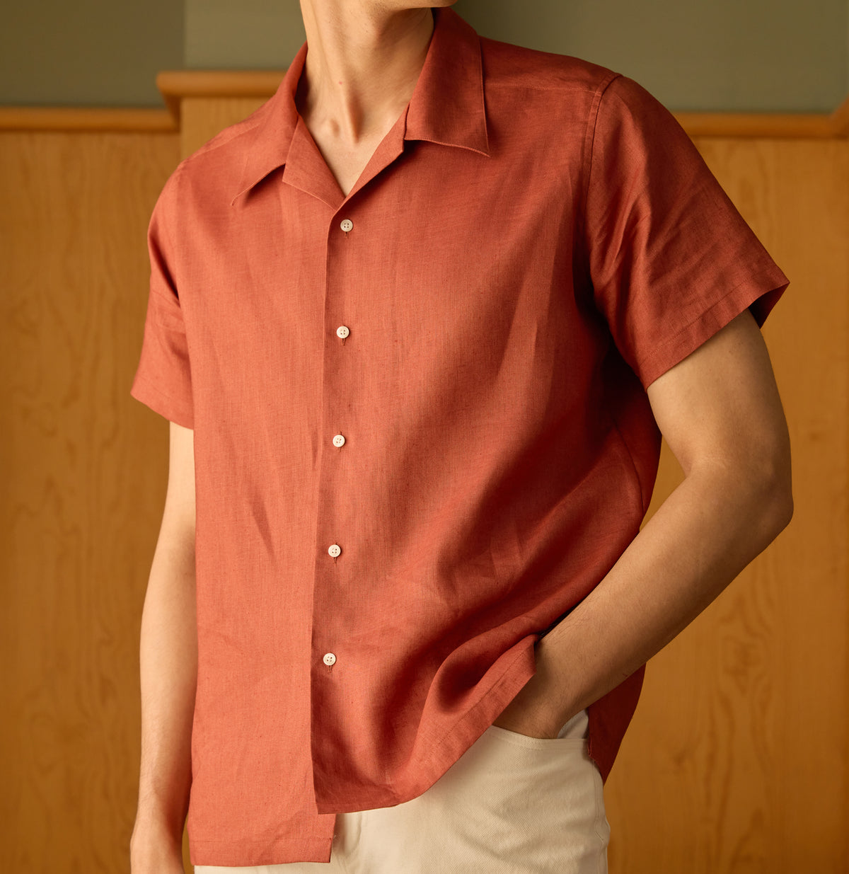 Cuban Shirt — Carnelian Red