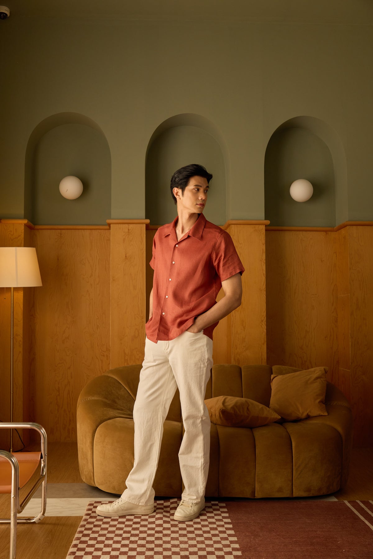 Cuban Shirt — Carnelian Red