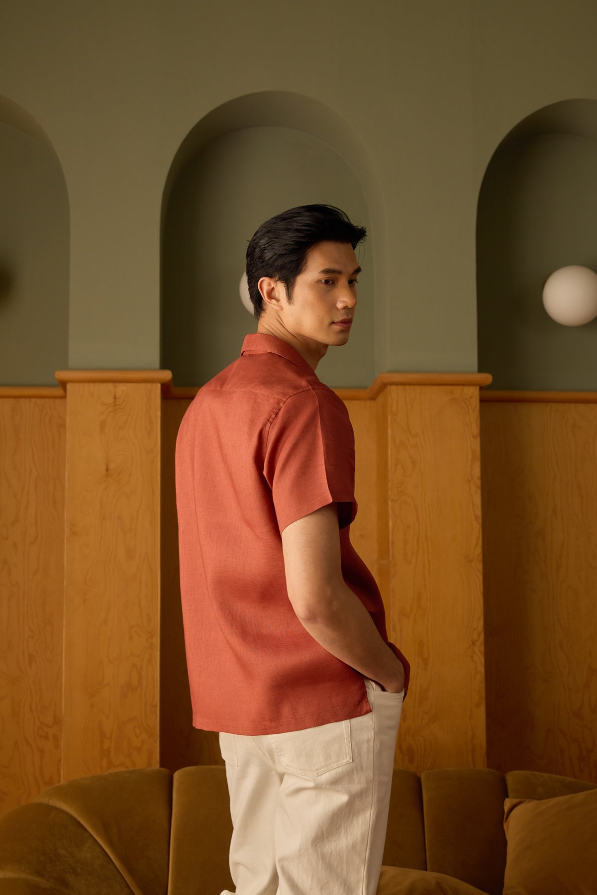 Cuban Shirt — Carnelian Red