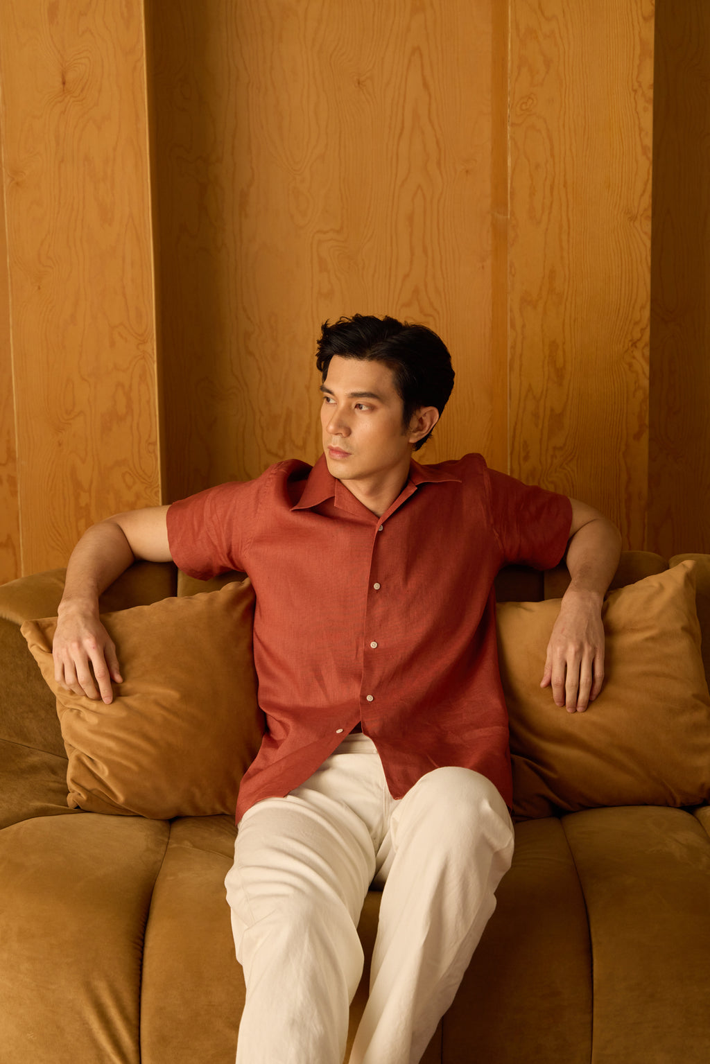 Cuban Shirt — Carnelian Red