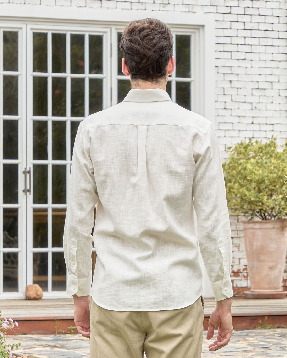 Linen Shirt — Cosmic White