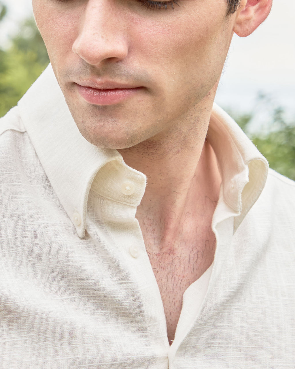 Linen Shirt — Cosmic White