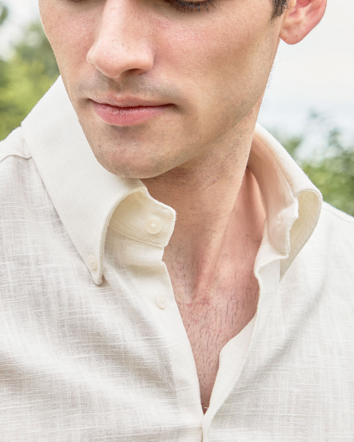 Linen Shirt — Cosmic White