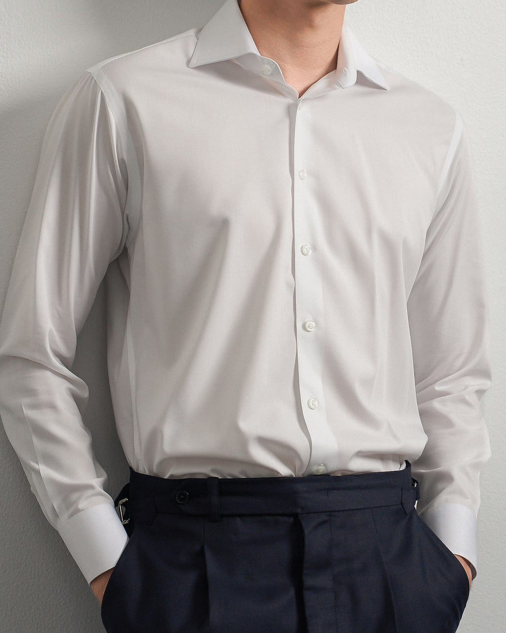 Collano™ Shirt — Spread Collar — Swan White