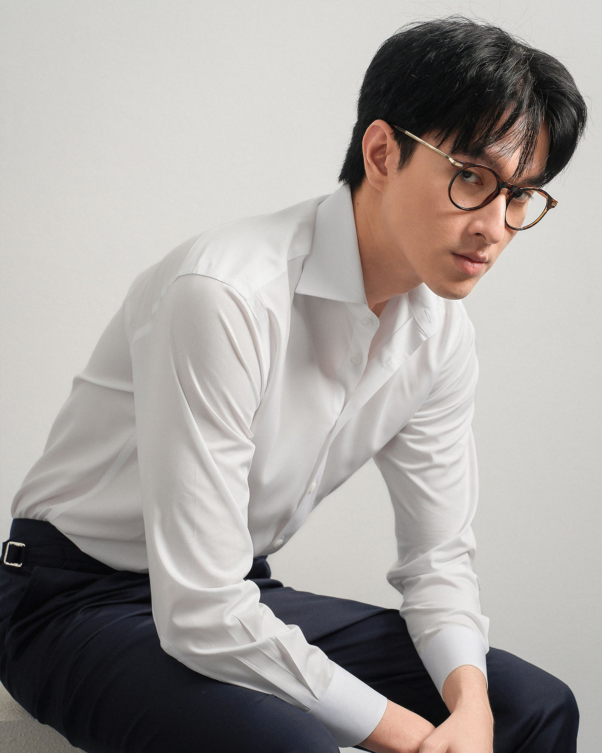 Collano™ Shirt — Spread Collar — Swan White